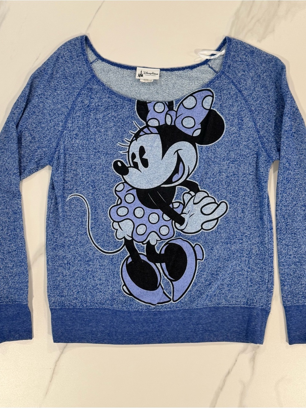Disney Blue Minnie Mouse Scoop-Neck Women's Sweater